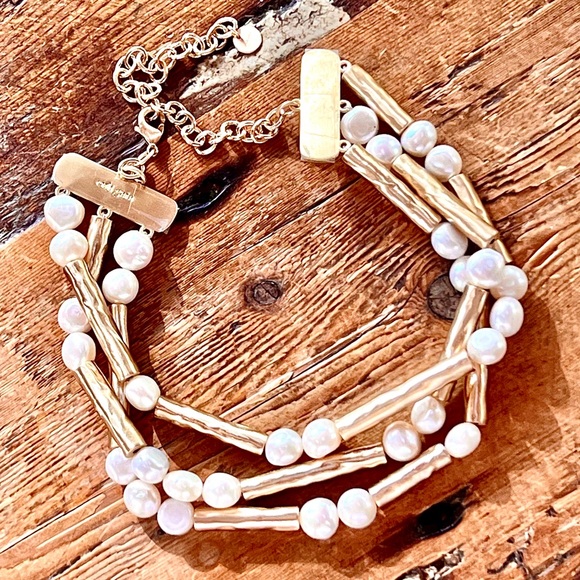 πΊπHPππΊ NWT Cult Gaia Zabelle Baroque Pearl Choker - Picture 4 of 16